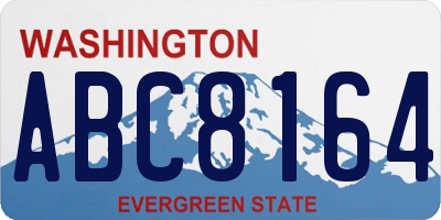 WA license plate ABC8164