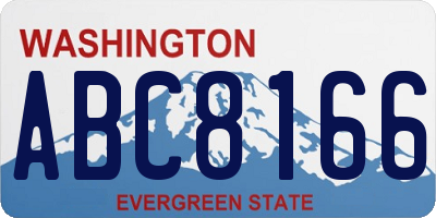 WA license plate ABC8166