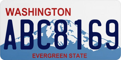 WA license plate ABC8169