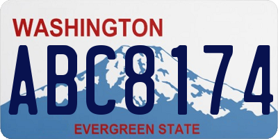 WA license plate ABC8174