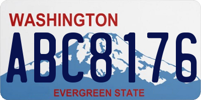 WA license plate ABC8176