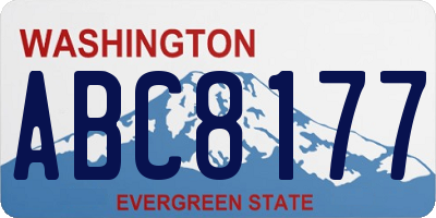 WA license plate ABC8177