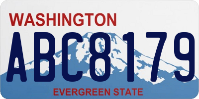 WA license plate ABC8179