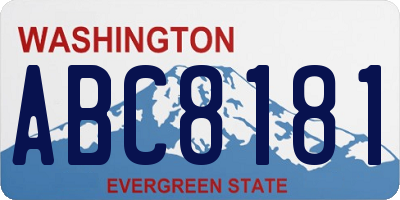 WA license plate ABC8181