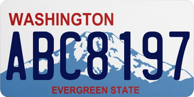 WA license plate ABC8197