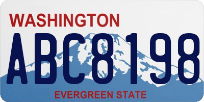 WA license plate ABC8198