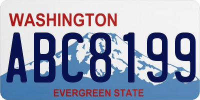 WA license plate ABC8199