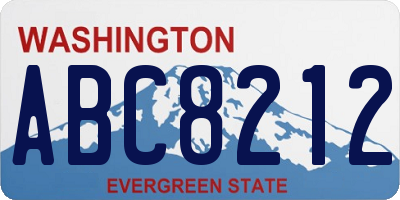 WA license plate ABC8212