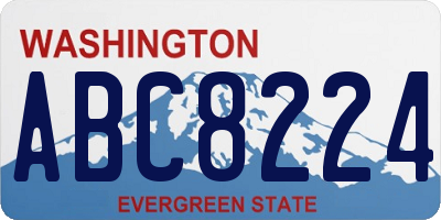 WA license plate ABC8224