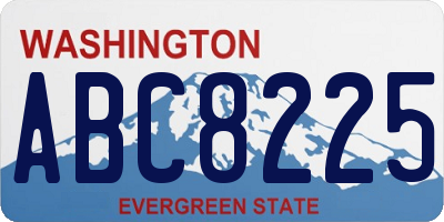 WA license plate ABC8225