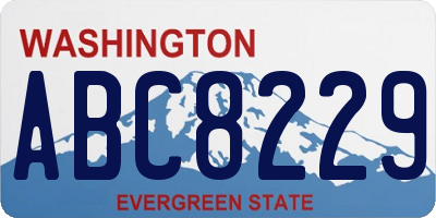 WA license plate ABC8229