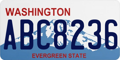 WA license plate ABC8236