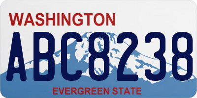 WA license plate ABC8238
