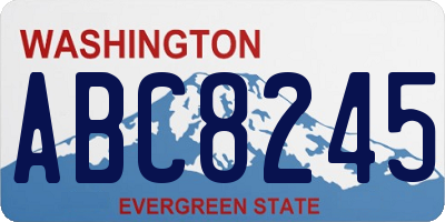 WA license plate ABC8245