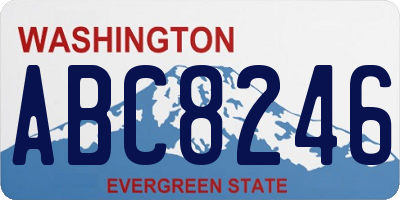 WA license plate ABC8246