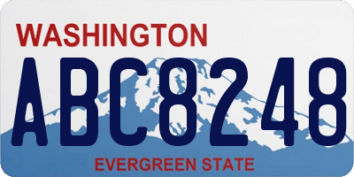 WA license plate ABC8248