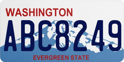 WA license plate ABC8249