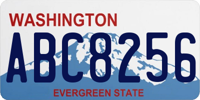 WA license plate ABC8256