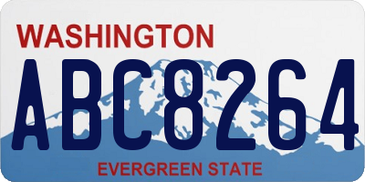 WA license plate ABC8264
