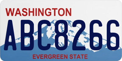 WA license plate ABC8266