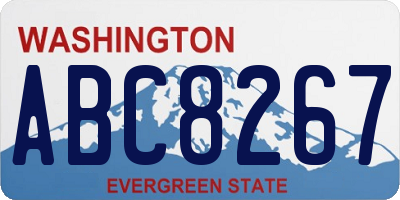 WA license plate ABC8267