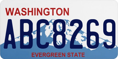 WA license plate ABC8269