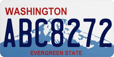 WA license plate ABC8272