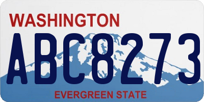 WA license plate ABC8273
