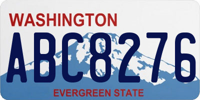 WA license plate ABC8276