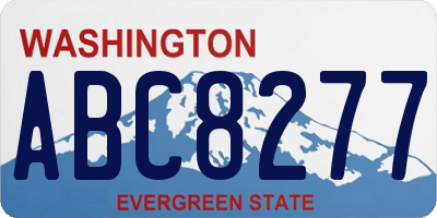 WA license plate ABC8277