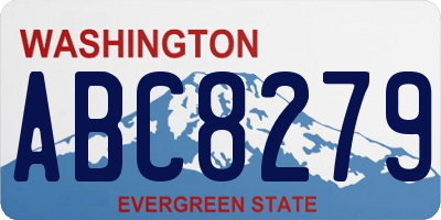 WA license plate ABC8279