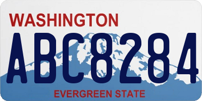 WA license plate ABC8284