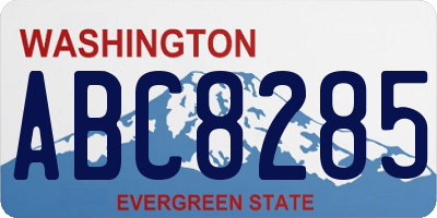 WA license plate ABC8285