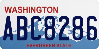WA license plate ABC8286