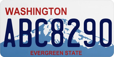 WA license plate ABC8290