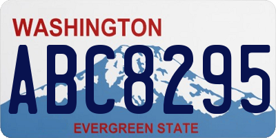 WA license plate ABC8295