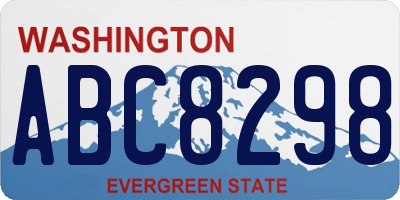WA license plate ABC8298