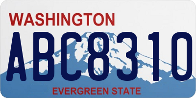 WA license plate ABC8310