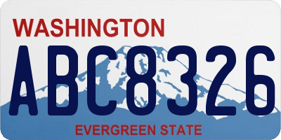 WA license plate ABC8326