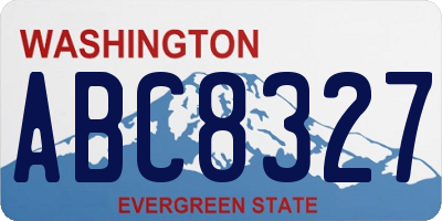 WA license plate ABC8327