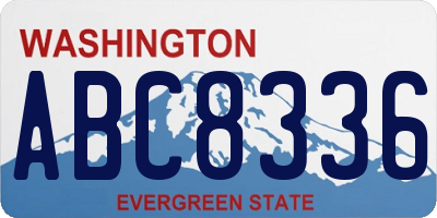 WA license plate ABC8336