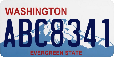 WA license plate ABC8341