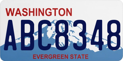 WA license plate ABC8348