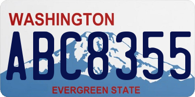 WA license plate ABC8355