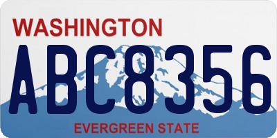 WA license plate ABC8356