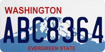 WA license plate ABC8364