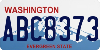 WA license plate ABC8373
