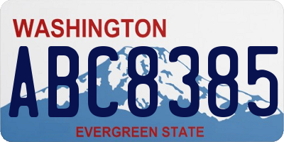 WA license plate ABC8385