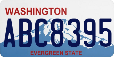 WA license plate ABC8395