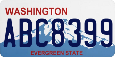 WA license plate ABC8399